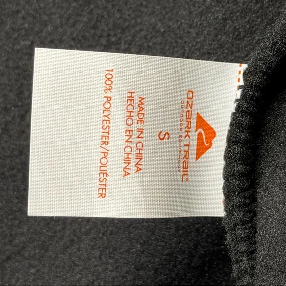 Ozark Trail Men's SMALL Polar Fleece Jacket BLACK Zip Front Mock Neck New - Picture 6 of 11